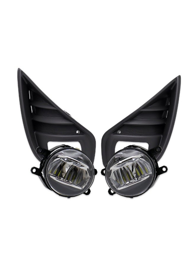 DLAA Pack of 2 Front TY2393L-3 LED Fog Lamp with Black Frame, Wires & Switch Suitable for High Lander 2019-ON | 1 Year International Warranty - Image 5